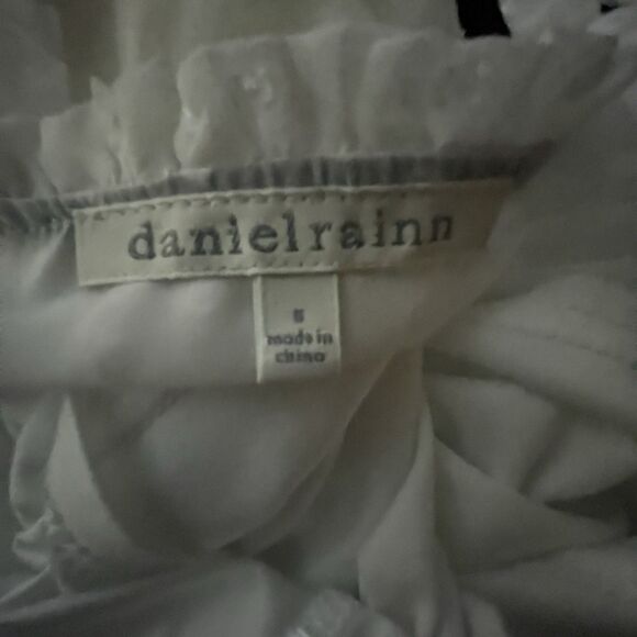 DANIEL RAINN Stitch Fix White Blouse SM Sheer Boho Ditzy Fairy Cottage Beachy - Picture 11 of 12